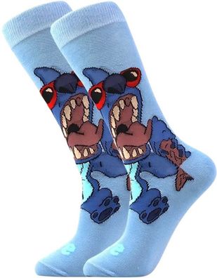 Stitch Socken - Hellblau - Disney - Größe 37-46