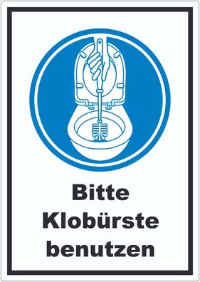 Bitte Klobürste benutzen Aufkleber