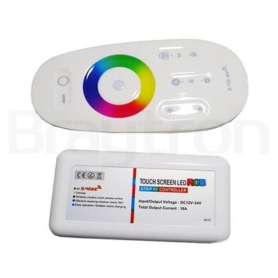 Braytron LED RGB Controller mit IR-Fernbedienung 216W 12/24VDC Dimmer Ein / Aus