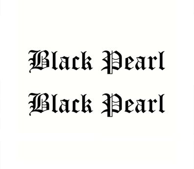 Black Pearl, Autos, Motorrad, Tuning, 2 stück Schriftart Sticker