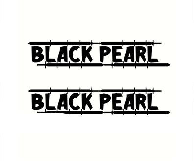 Black Pearl, Autos, Motorrad, Tuning, Schriftart Sticker