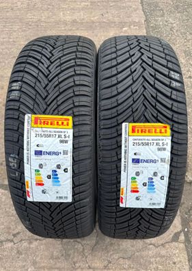 2x Allwetterreifen 215/55 R17 98W XL Pirelli Cinturato All Season SF3 S-I DOT24 NEU