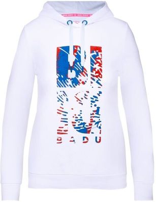 Bidi Badu Damen Pullover / Sweatshirt Hoodie Tendai Lifestyle Hoody White/Blue 176041