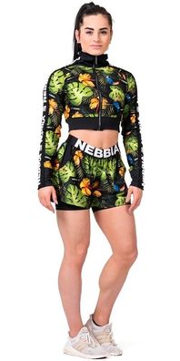 Nebbia Damen Jacke Ocean Selected High Energy Crop Jacket 564 Jungle Green FNBB571