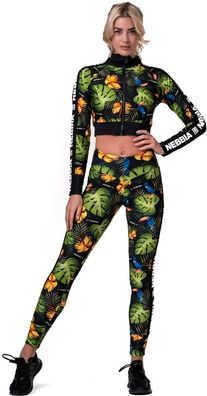 Nebbia Damen Leggins High Waist Performance Leggings 567 Jungle Green FNBB573