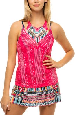 Lucky In Love Damen Shirt Tank Top Pretty Ink Bralette hocking Pink 121484