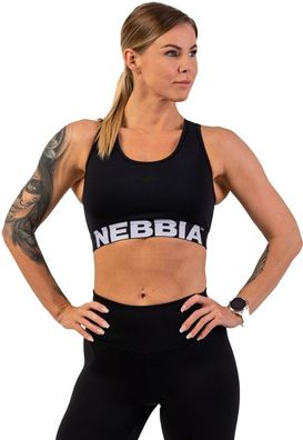 Nebbia Damen Sport-BH Sport Bh Medium Impact Cross Back Sports Bra 410 Black 186711
