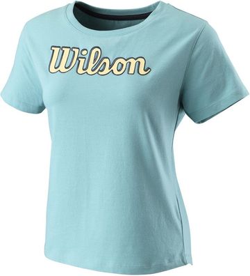 Wilson Damen T Shirt Script Eco Cotton Tee W Reef 155902
