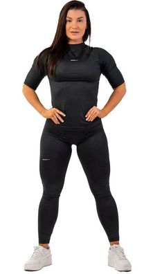 Nebbia Damen T Shirt Python Snakeskin Mid Sleeve 416 Black 186759