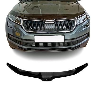 Motorhaube Deflektor Steinschlagschutz für Skoda Kodiaq 2016-2019 Schwarz Abs