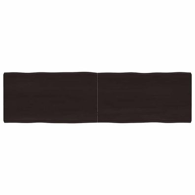 vidaXL Tischplatte 180x50x(2-6) cm Massivholz Behandelt Baumkante