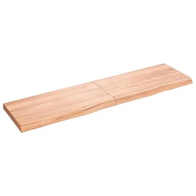 vidaXL Wandregal Hellbraun 120x30x(2-4) cm Massivholz Eiche Behandelt