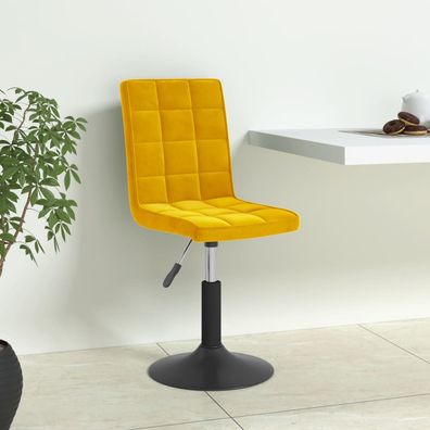 vidaXL Esszimmerstühle 6 Stk. Drehbar Senfgelb Samt
