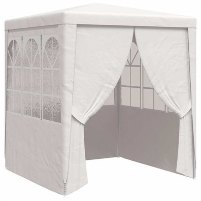 vidaXL Profi-Partyzelt mit Seitenwänden 2×2m Weiß 90 g/m²