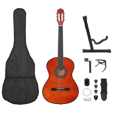 vidaXL 12.-tlg. Klassische Gitarre Set für Anfänger 4/4 39"