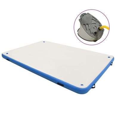 vidaXL Aufblasbare Schwimmmatte Blau und Weiß 300x300x15 cm