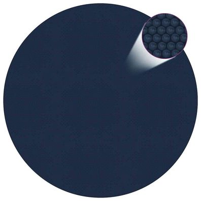vidaXL Treibende Pool-Solarplane PE 300 cm Schwarz und Blau