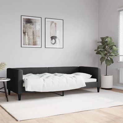 vidaXL Tagesbett Schwarz 80x200 cm Stoff