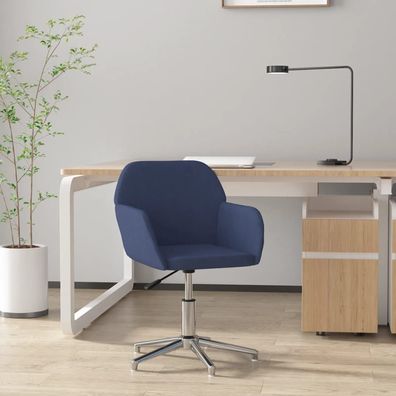 vidaXL Bürostuhl Drehbar Blau Stoff
