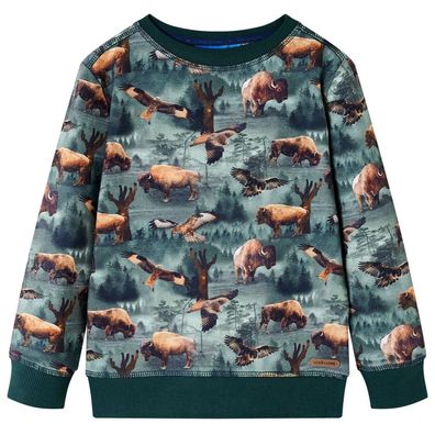 Kinder-Sweatshirt Dunkelgrün 104
