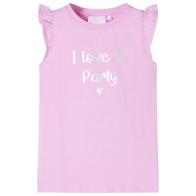 Kinder-T-Shirt mit Rüschenärmeln Lila 128