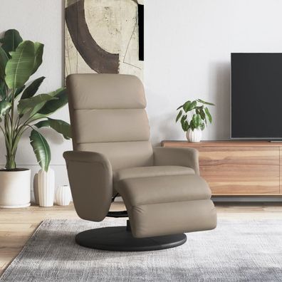 vidaXL Relaxsessel mit Fußteil Cappuccino-Braun Kunstleder