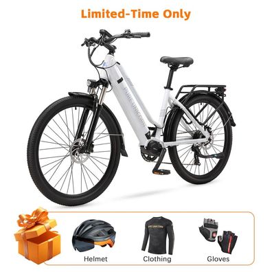 27.5"Elektrofahrrad PURE Unicorn U8 48V 500W Mittelmotor-pendler, 14ah Samsung-Akku