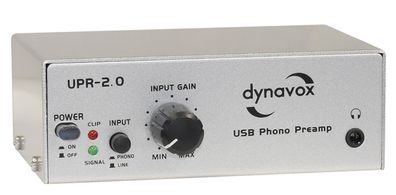Dynavox "UPR-2.0" / Phono-Vorverstärker / USB / silber / Pre-Amp / Entzerrer