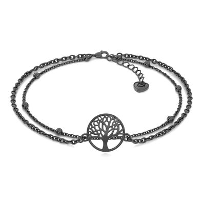 Serasar 925 Sterling Silber Fußkettchen "life" 18k Vergoldung, mit Geschenkbox