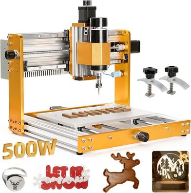 CNC-Fräsmaschine, 500 W All Metall fräsmaschine, verbesserte 3-Achsen-Graviermaschine
