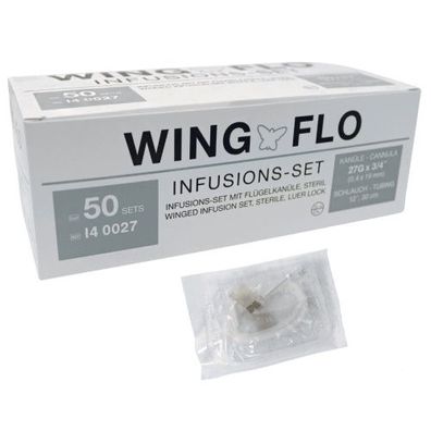 Flügelkanülen Wing-Flo 27G grau (50 Stk.)
