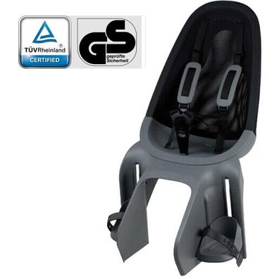 Kindersitz QIBBEL AIR , Gepäckträgermontage, sparkling silve