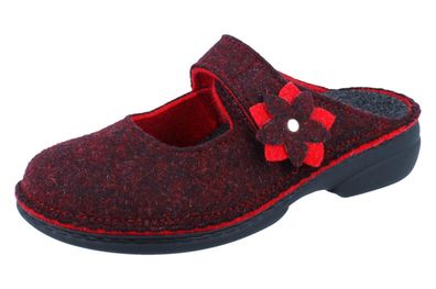 FINN Comfort Arlberg Damen Clogs rot DoubleFilz