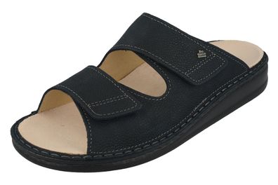 FINN Comfort Riad Herren Pantolette Hausschuhe atlantic blau Nubukleder