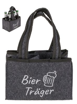 Flaschentasche Bier Tträger für 6 Bier Flaschen Dosen Flaschenträger Männer Handta