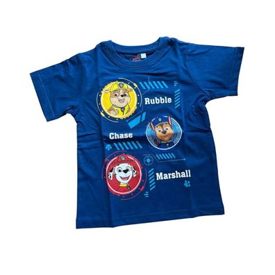 Kurzärmliges Paw Patrol-Tshirt für Jungen | "Rubble, Chase, Marshall" | Hellblau