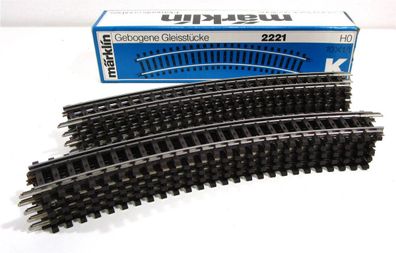 Märklin H0 2221 K-Gleis 10x Gebogene 30' R2 Vollprofil OVP (3410K)
