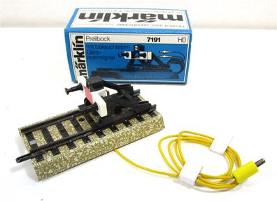 Märklin H0 7191 Metall-Prellbock beleuchtetes Sperrsignal OVP (Z50-4)