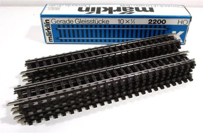 Märklin H0 2200 10x K-Gleis 1/1 Gerade 180mm - OVP (3408K)
