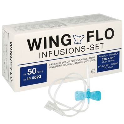 Flügelkanülen Wing-Flo 23G blau (50 Stk.)