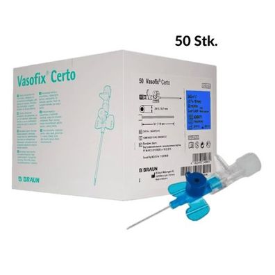Vasofix Certo 22 G blau (50 Stk.)