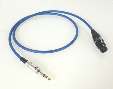 Mogami 2549 / HighEnd Adapterkabel / symmetrisch / XLR female auf 6,3 mm Jack / blue