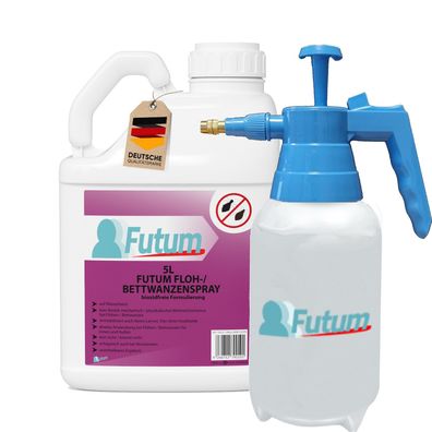 FUTUM 5L+2L Sprüher Bettwanzenspray / Flohspray Wanzen Flöhe abwehren Insektenspray