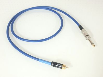 Mogami 2549 / HighEnd Adapterkabel / asymmetrisch / RCA auf Jack 6,3 mm / blue