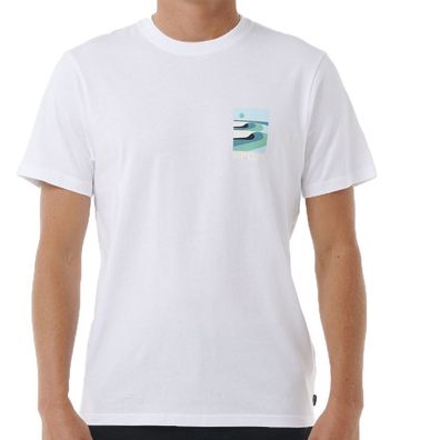 RIP CURL T-Shirt Surf Revival Lined Up white - Größe: XL