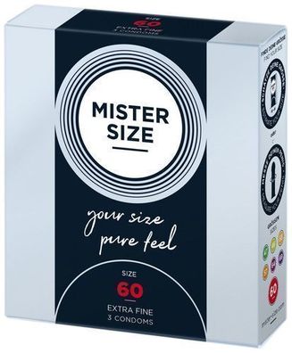 Premium Kondome 60 mm, 3 Stueck - Spitzenqualitaet fuer sorglose Intimitaet