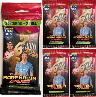 Panini FIFA 365 Adrenalyn 2024 XL Trading Cards Fat Pack + Single Packs NEU!