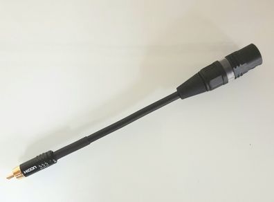 Mogami 2549 / HighEnd Adapter / asymmetrisch / RCA male auf XLR male / black