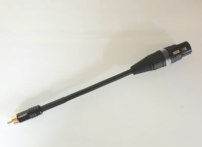 Mogami 2549 / HighEnd Adapter / asymmetrisch / XLR female auf RCA male / black