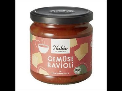 Nabio 3x Nabio Eintopf im Glas Gemüse Ravioli in Tomatensauce 365g